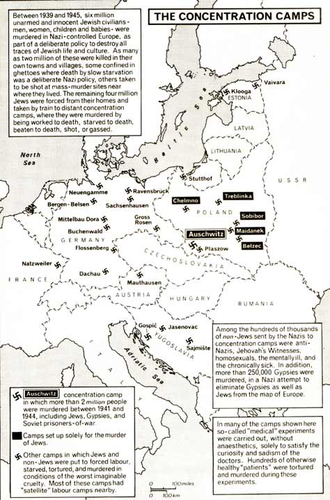 Map 8: The concentration camps